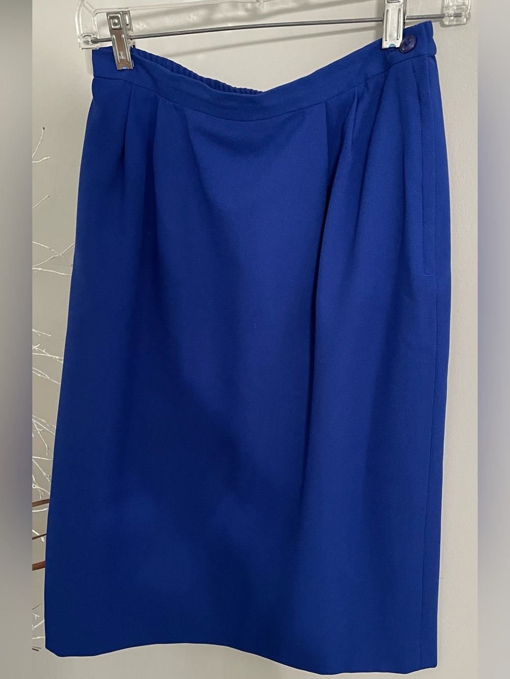 Kasper for A.S.L women’s two piece skirt suit size 8 Petite. Royal blue - Picture 4 of 11